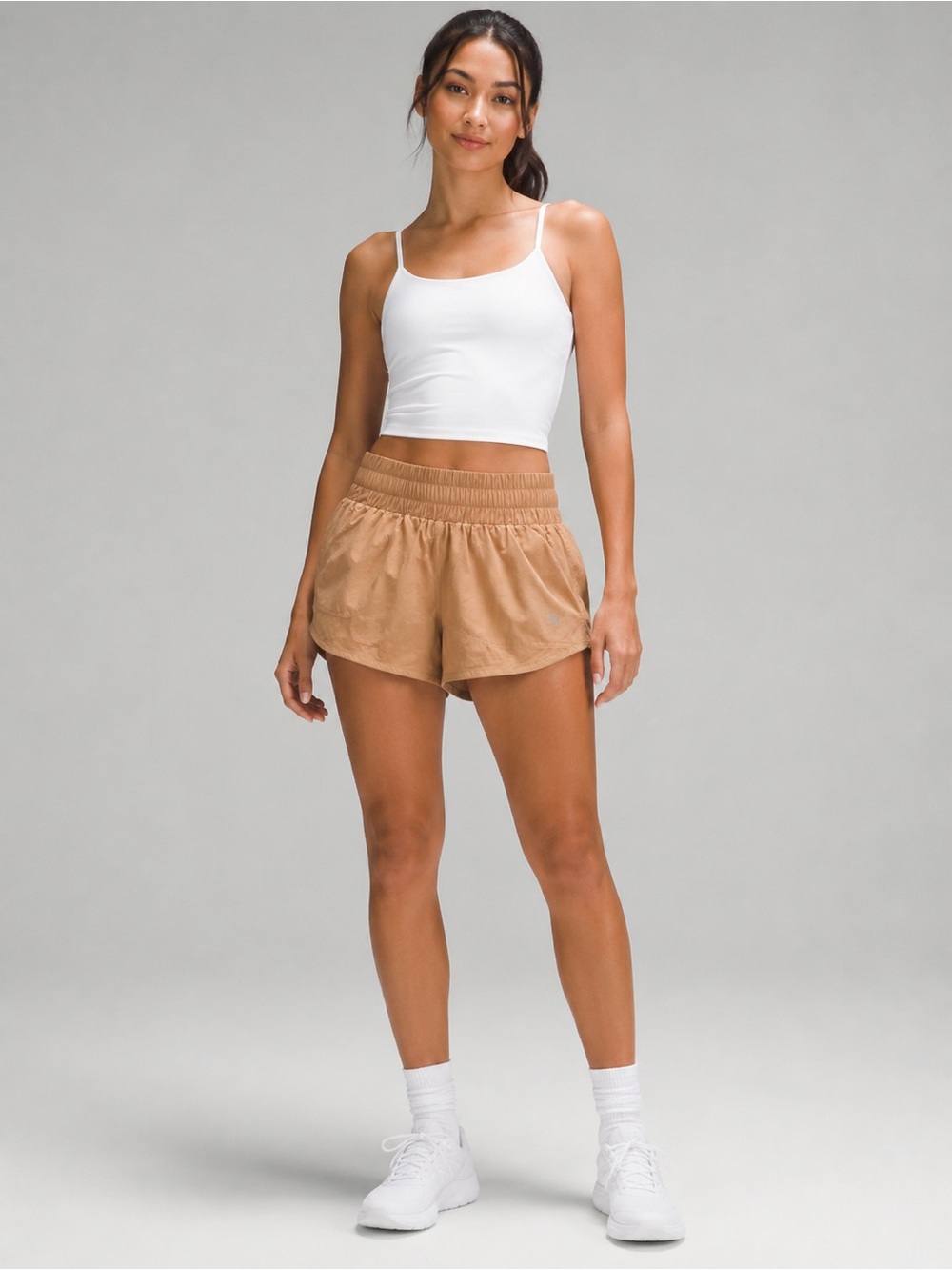 JOY LAB High-Waisted Camel Running Shorts